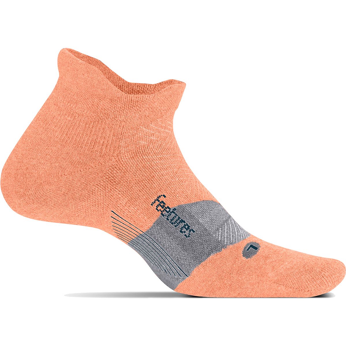 Merino 10 Cushion No Show Tab - Creamsicle